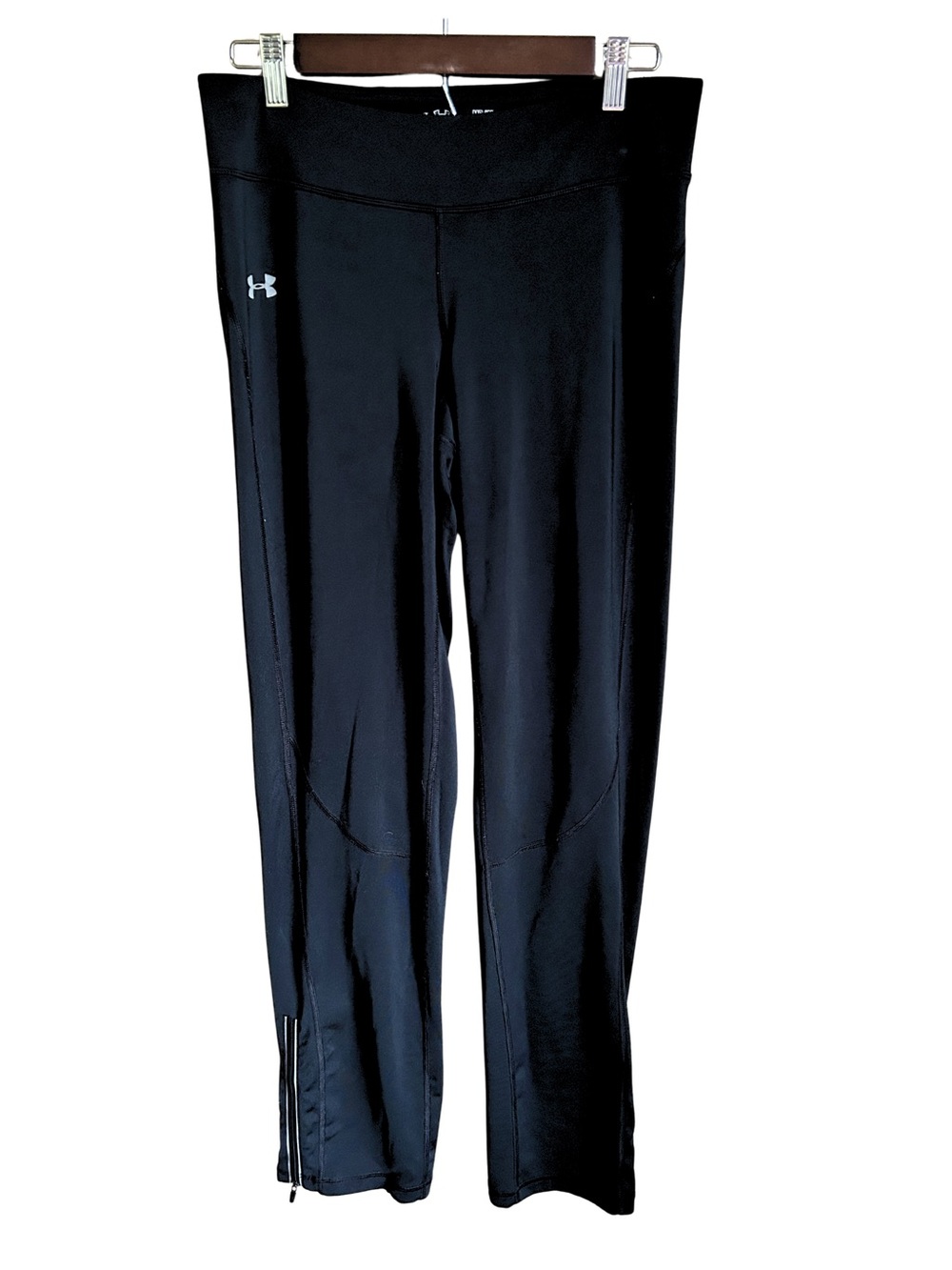 Under Armour Black Women's Fitted Flare Leggings with Ankle Zippers